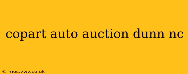 copart auto auction dunn nc