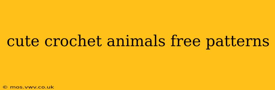 cute crochet animals free patterns