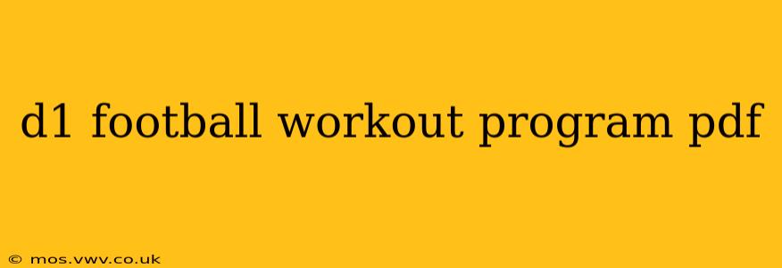 d1 football workout program pdf