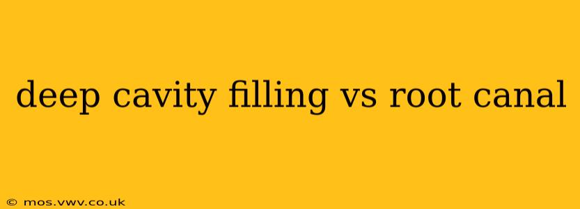 deep cavity filling vs root canal