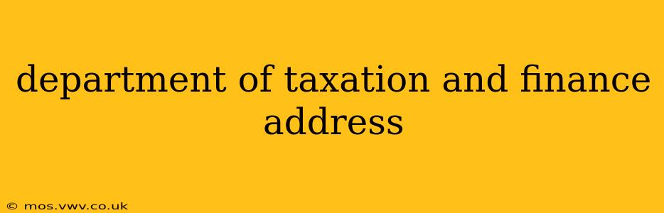 department of taxation and finance address