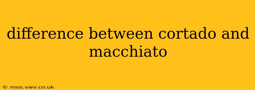 difference between cortado and macchiato