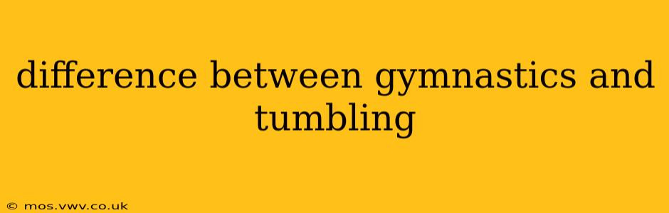 difference between gymnastics and tumbling