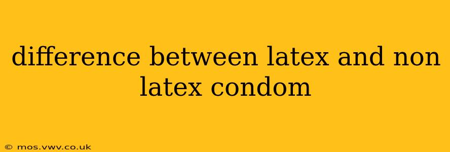 difference between latex and non latex condom