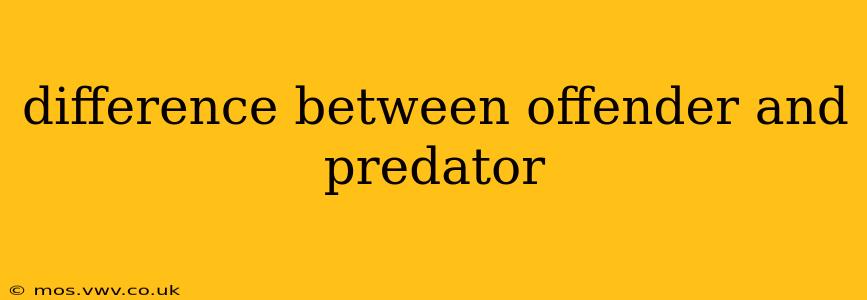 difference between offender and predator