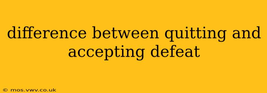 difference between quitting and accepting defeat