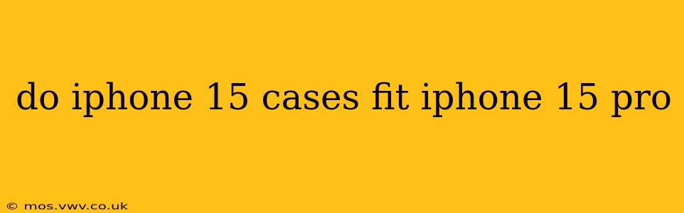 do iphone 15 cases fit iphone 15 pro
