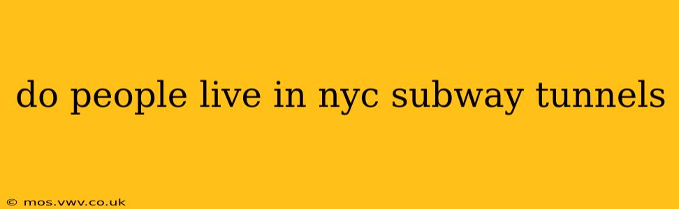 do people live in nyc subway tunnels