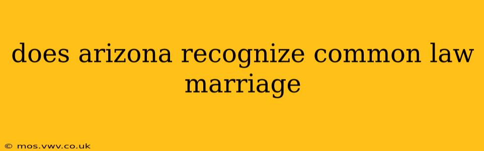 does arizona recognize common law marriage