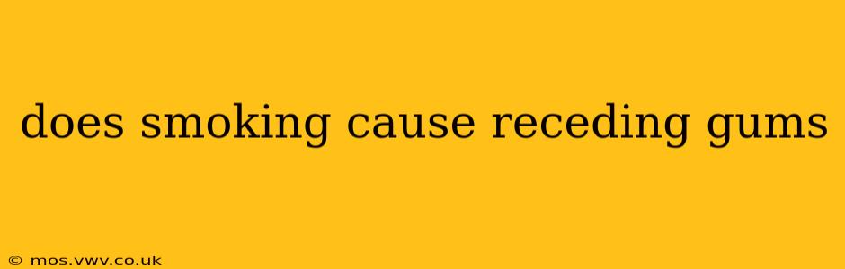 does smoking cause receding gums