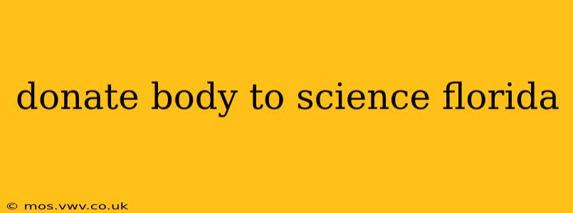 donate body to science florida