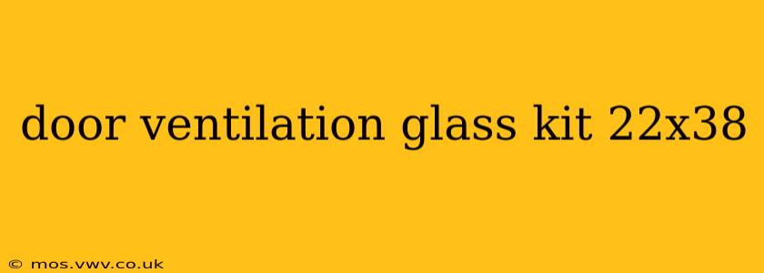 door ventilation glass kit 22x38