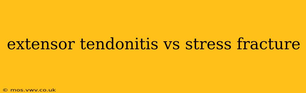 extensor tendonitis vs stress fracture