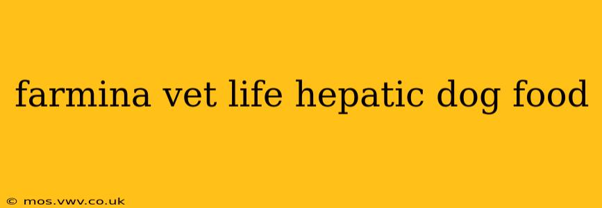 farmina vet life hepatic dog food