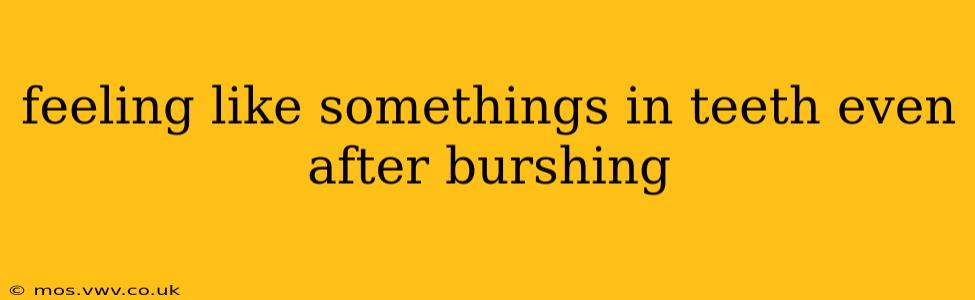 feeling like somethings in teeth even after burshing