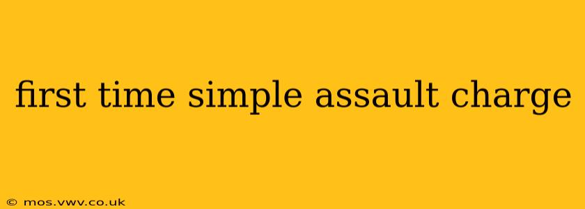 first time simple assault charge