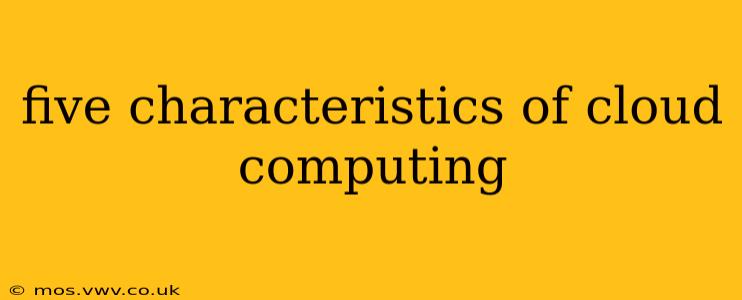 five characteristics of cloud computing