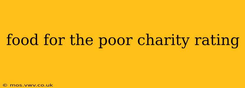 food for the poor charity rating