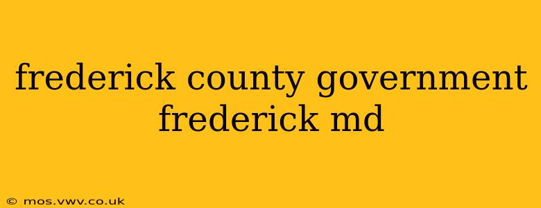 frederick county government frederick md