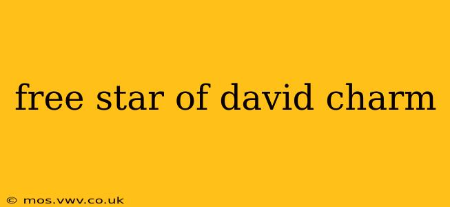 free star of david charm