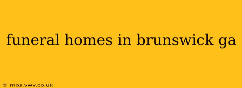 funeral homes in brunswick ga