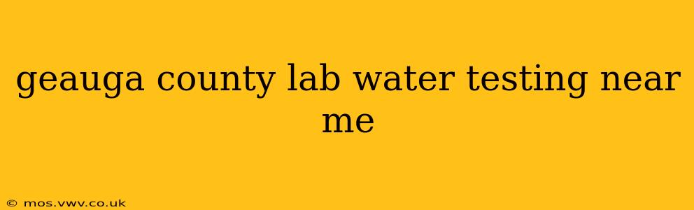 geauga county lab water testing near me
