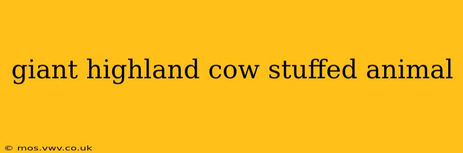 giant highland cow stuffed animal