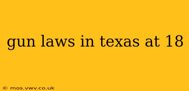gun laws in texas at 18