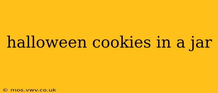 halloween cookies in a jar