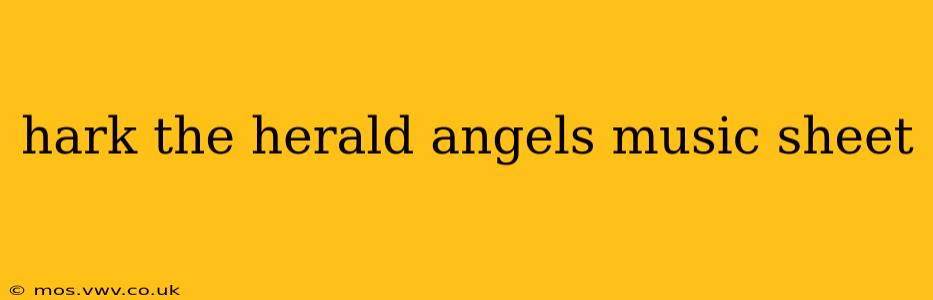 hark the herald angels music sheet