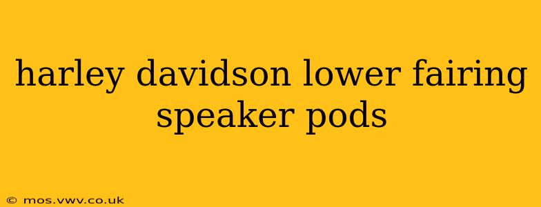 harley davidson lower fairing speaker pods