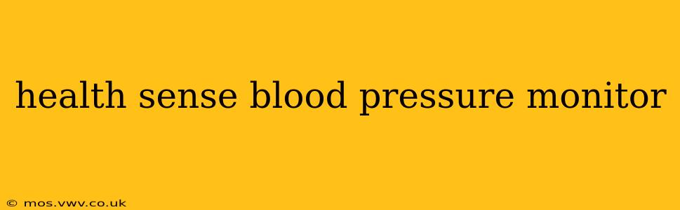 health sense blood pressure monitor