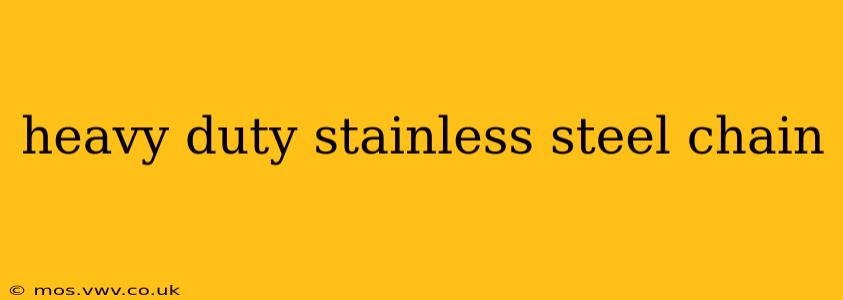 heavy duty stainless steel chain