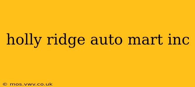 holly ridge auto mart inc