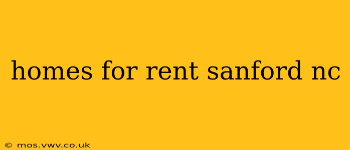 homes for rent sanford nc