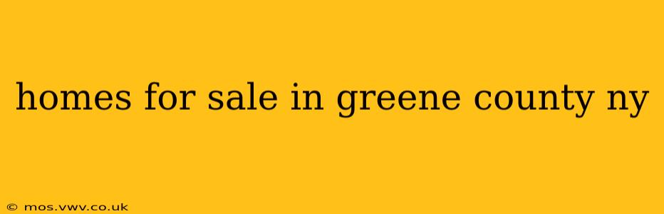 homes for sale in greene county ny