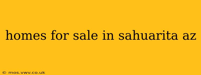 homes for sale in sahuarita az
