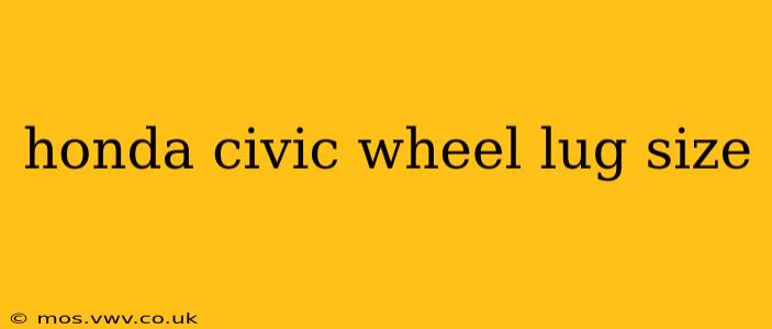 honda civic wheel lug size
