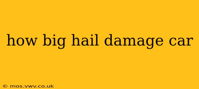 how big hail damage car