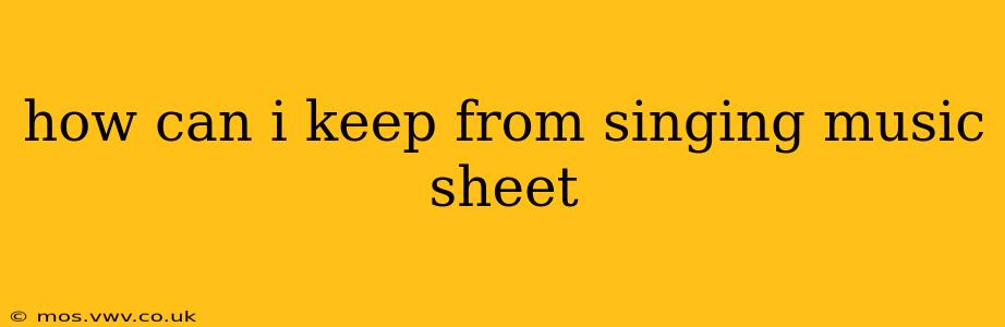 how can i keep from singing music sheet
