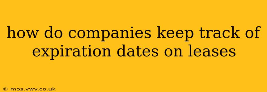 how do companies keep track of expiration dates on leases