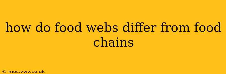 how do food webs differ from food chains