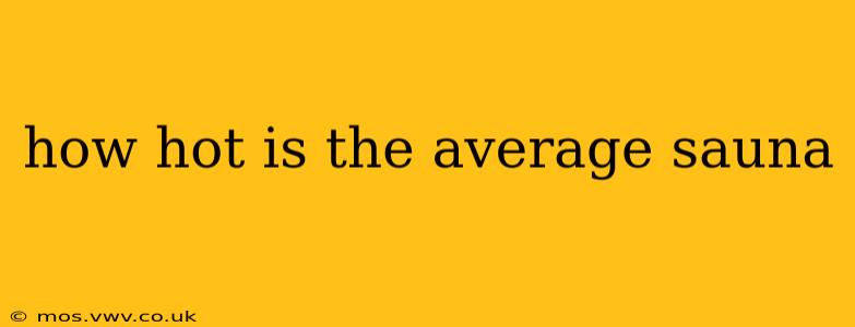how hot is the average sauna