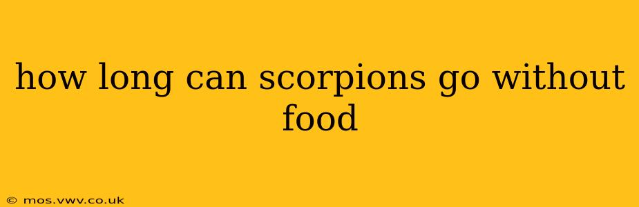 how long can scorpions go without food