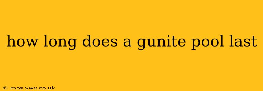 how long does a gunite pool last