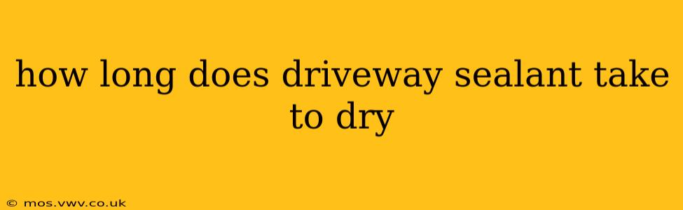 how long does driveway sealant take to dry