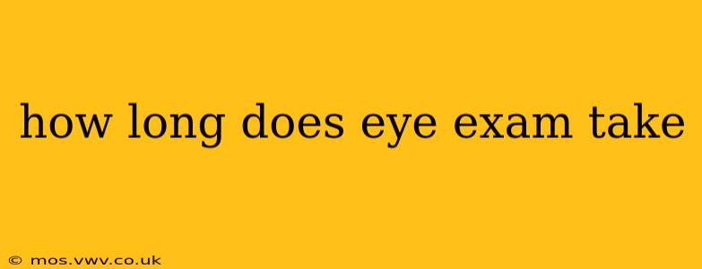 how long does eye exam take
