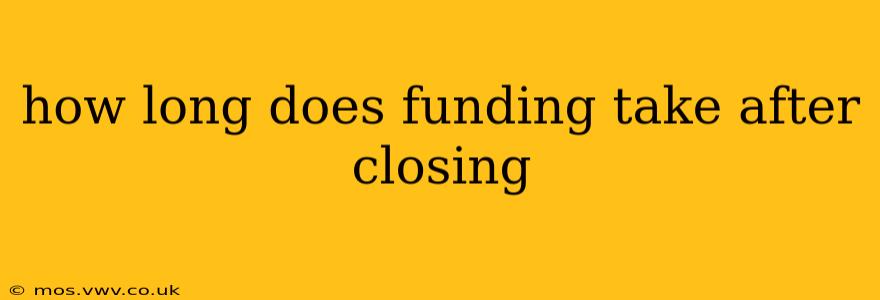 how long does funding take after closing