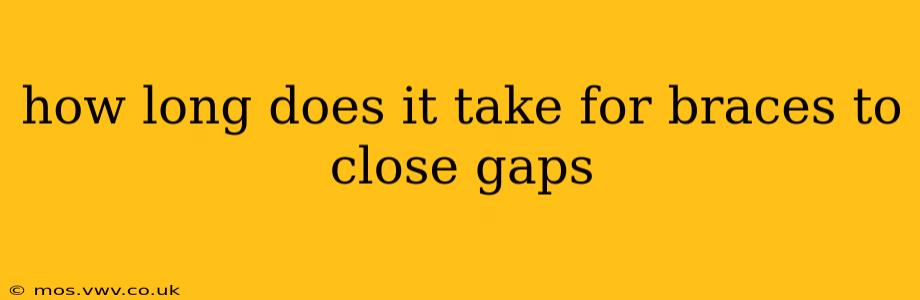 how long does it take for braces to close gaps