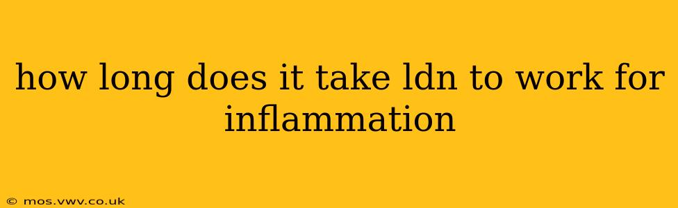 how long does it take ldn to work for inflammation